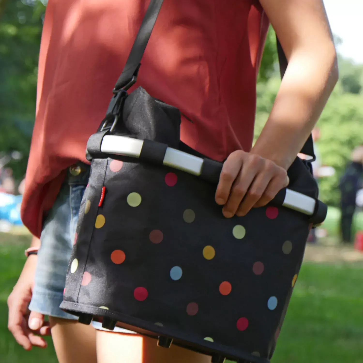 KLICKfix Bikebasket oval M dots Gepäckträgertasche - Alternative Ansicht