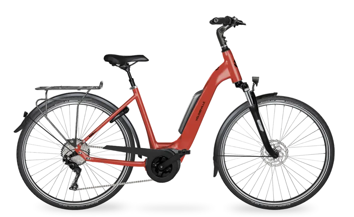 VELO DE VILLE AEB800 9-Gang 500Wh scarlet red E-Citybike - Bild 1