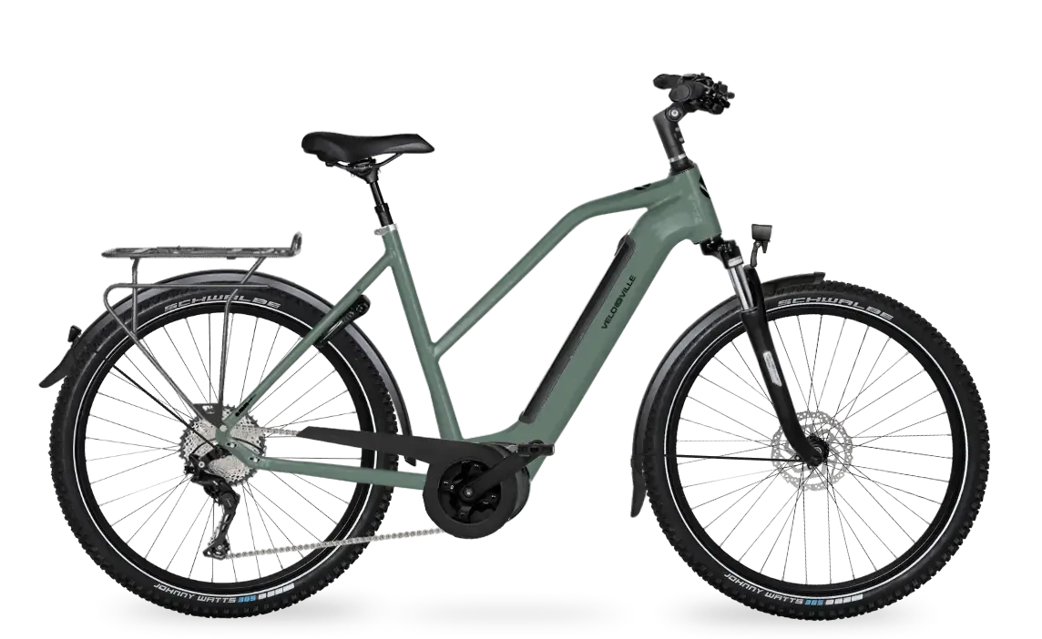 VELO DE VILLE SEB990 SMART Trapez 11-Gang 625Wh eucalyptus green E-Trekkingbike - Bild 1