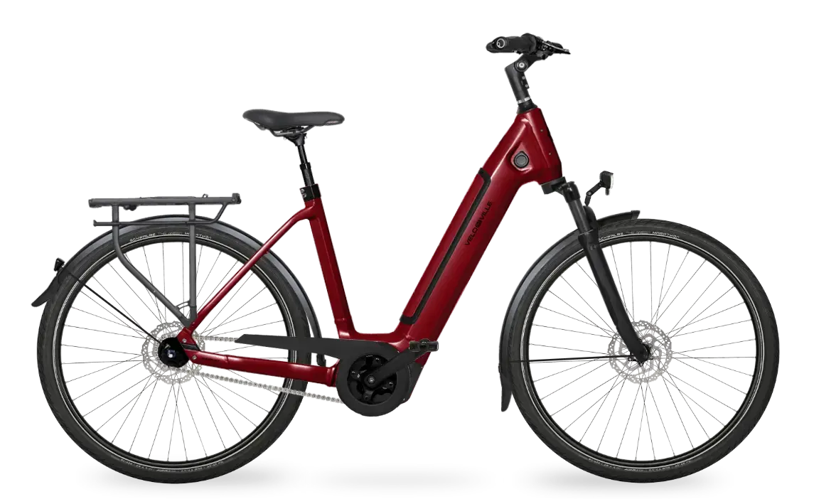 VELO DE VILLE -AEB 890 5 Gang Nexus 500 Wh ruby red glanz E-Citybike - Bild 1